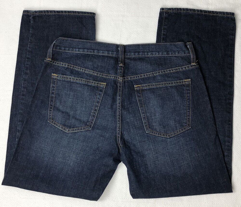 Old Navy Jeans Men 33 x 30 Blue Denim Straight Leg Dark Wash Pockets 100% Cotton